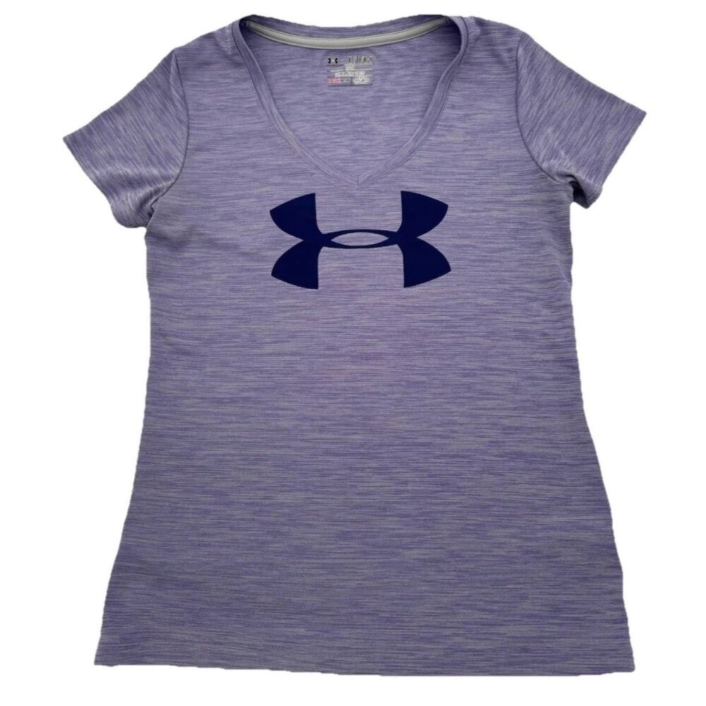 Woman/Teen Woman’s‎ Under Armour heat gear XS V Neck Purple Activewear